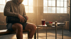 Sporta nutricionoloģija – veselīgs uzturs sportistiem ar lasi, avokado, riekstiem un olbaltumvielu kokteili