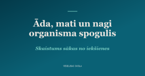Āda, mati un nagi kā organisma spogulis
