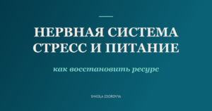 Нервная система: стресс, адаптация и питание